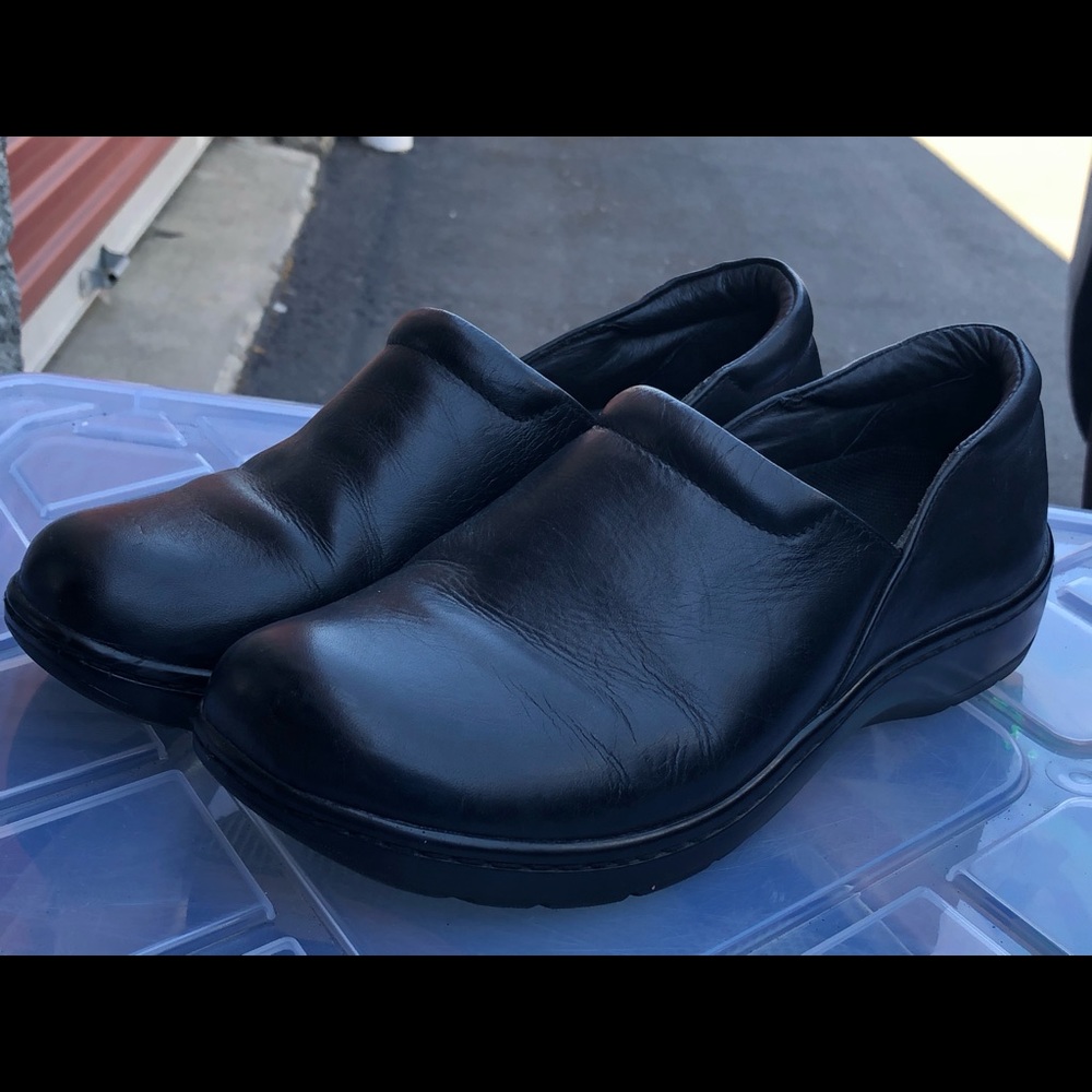 Tempur-Pedic Kaydi Black Leather Slip On Shoes